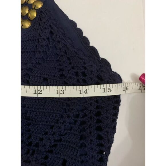 NWT INC Crochet Studded Sleeveless Blouse - Picture 6 of 7
